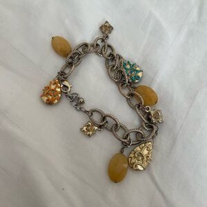 Cute vintage Y2K faux gold charm  bracelet